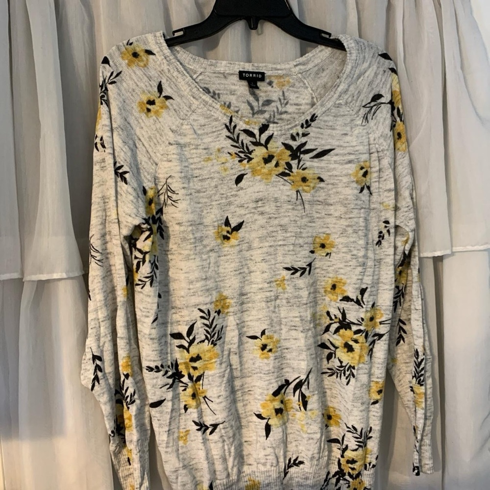 Torrid Long Sleeve Flower Shirt